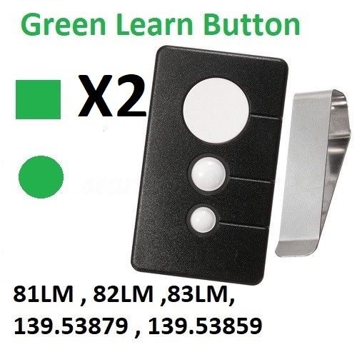 2 For 81LM 82LM 83LM 84LM 850 856CB Car Visor Garage Door Opener Remote Control
