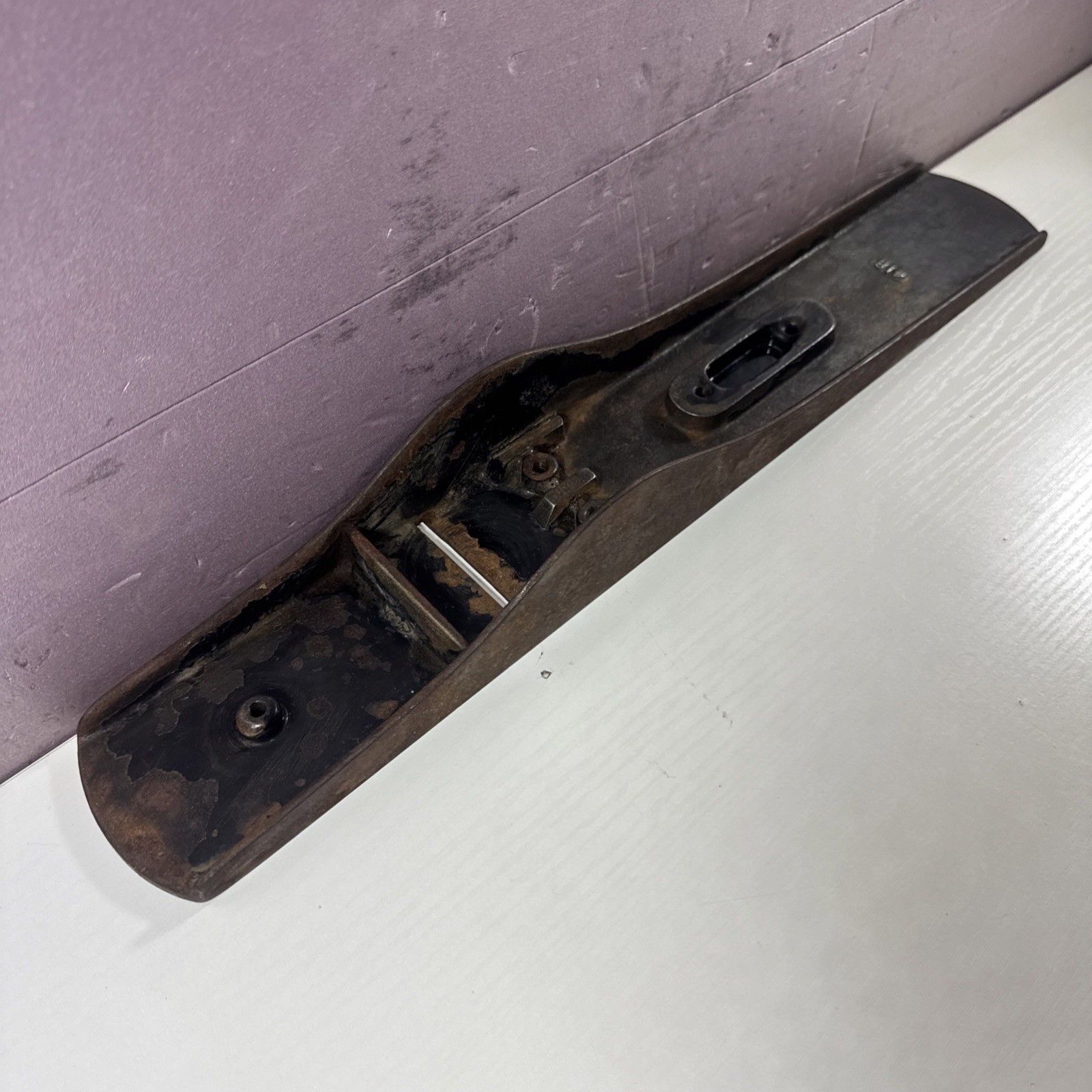 Vintage 18 Inch Wood Plane Marked 418 Base Only As Is