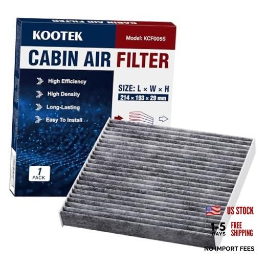 Cabin Air Filter with Activated Carbon, Fits CP285, CF0285, Compatible with 1