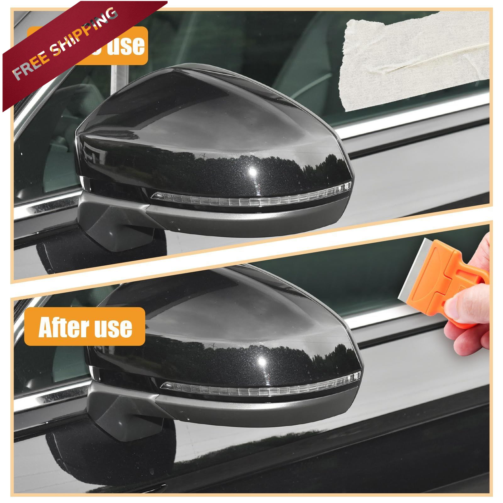 ISDVBUY 2 Sets Razor Blade Scrapers, Plastic Scraper Tool Extra 10 Plastic...