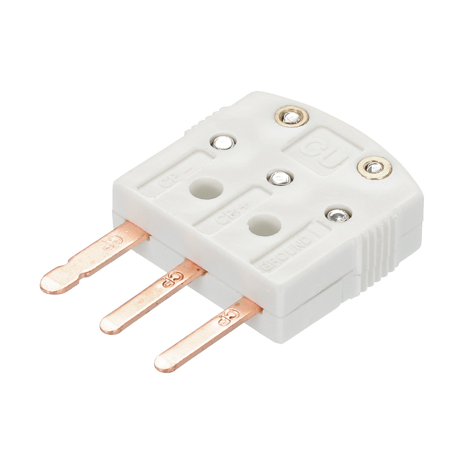 U Type Thermocouple Wire Connectors Male Plug with 3 Prong Flat Pin 1pcs