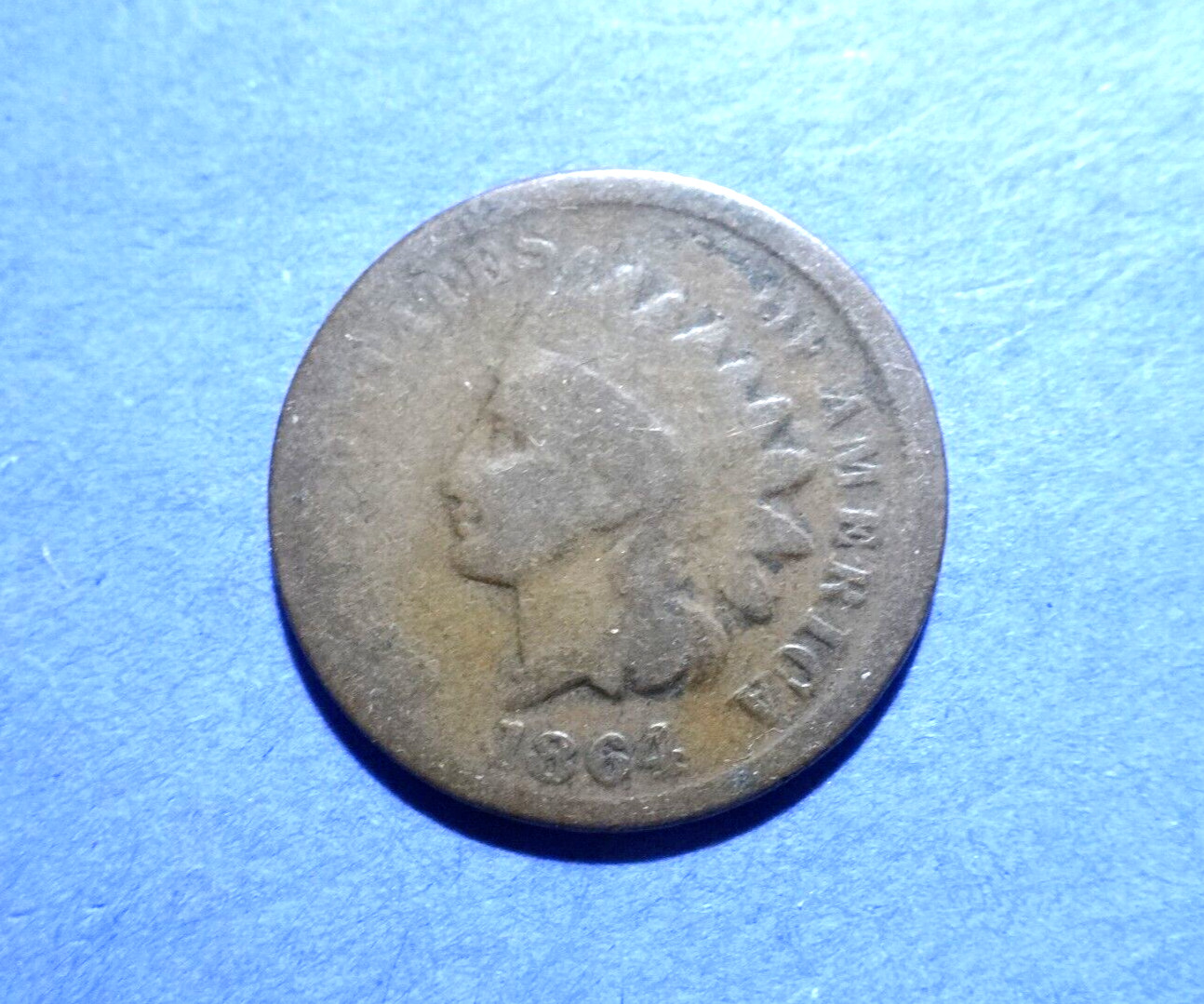 1864 Pointed Bust Bronze Indian Cent  Good-