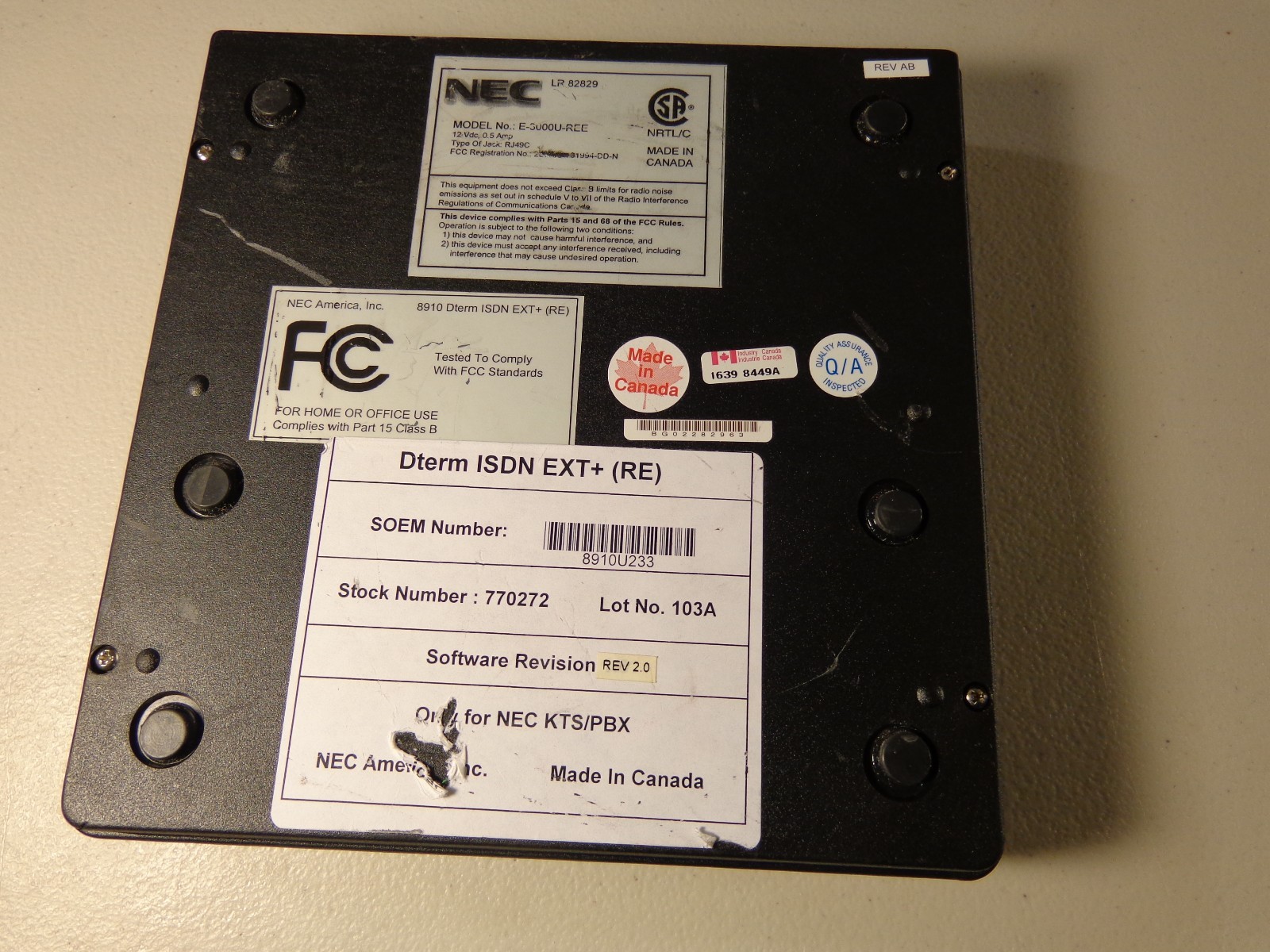 NEC ISDN EXTENDER PLUS REMOTE MODULE E-3000U - REE