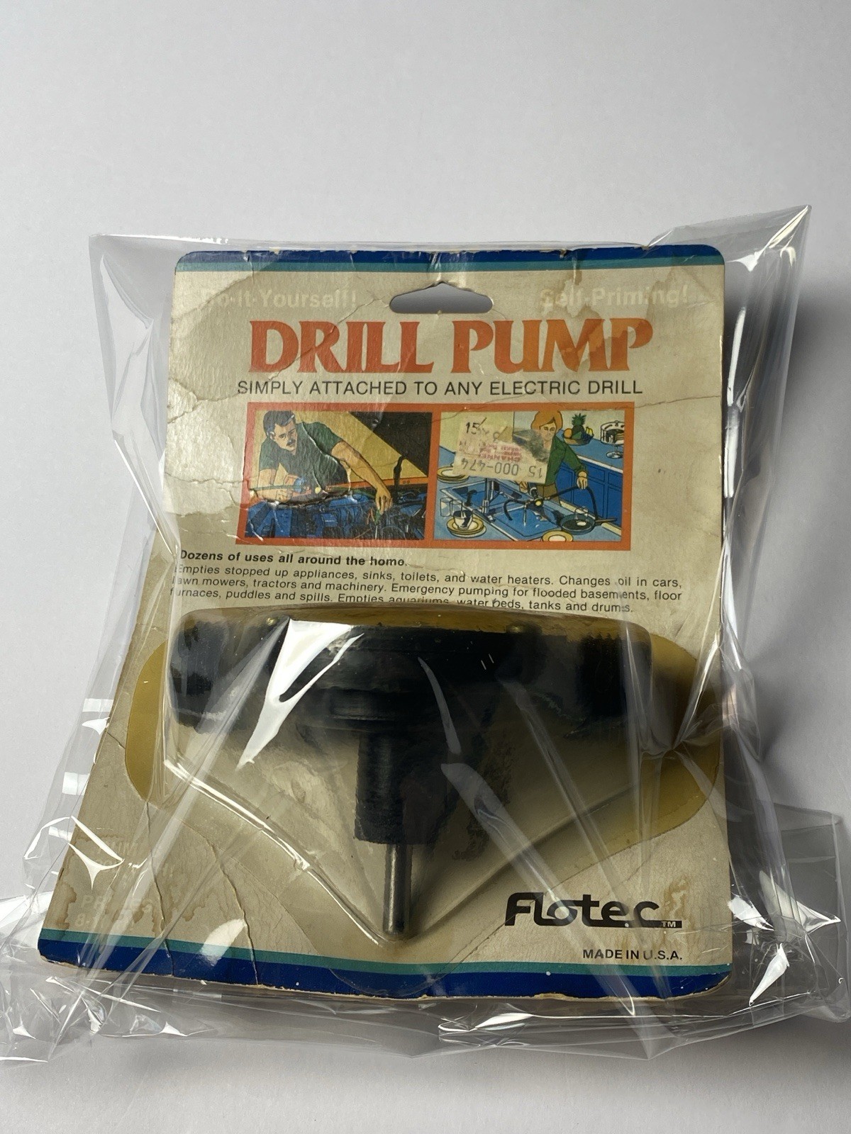 Vtg Flotec Drill Pump Unit Hose Connections L-201 USA NOS Elyria Ohio