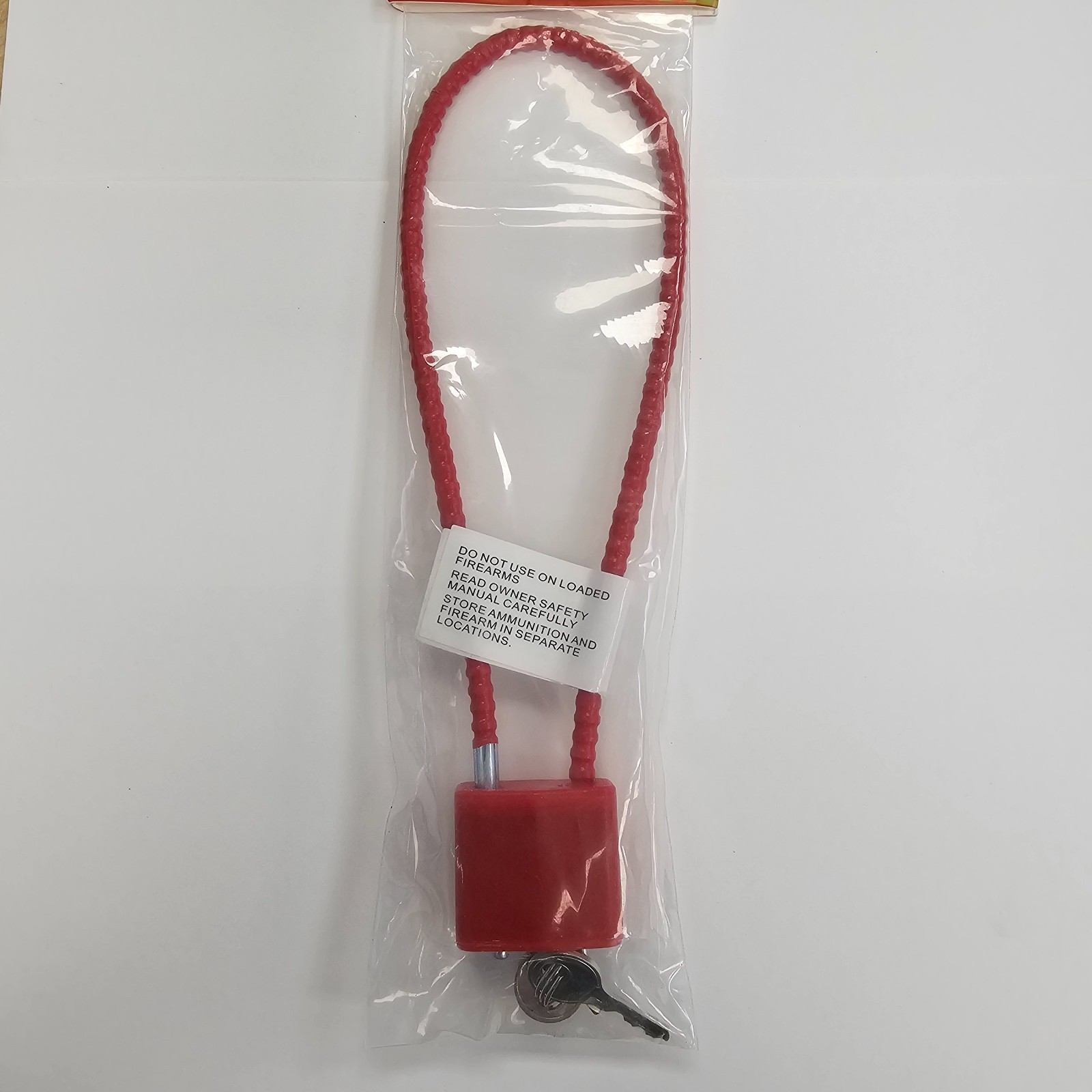 Wildlife Willy 15" Cable Gun Lock Firearm Safety 2-Key - CGL15 Red