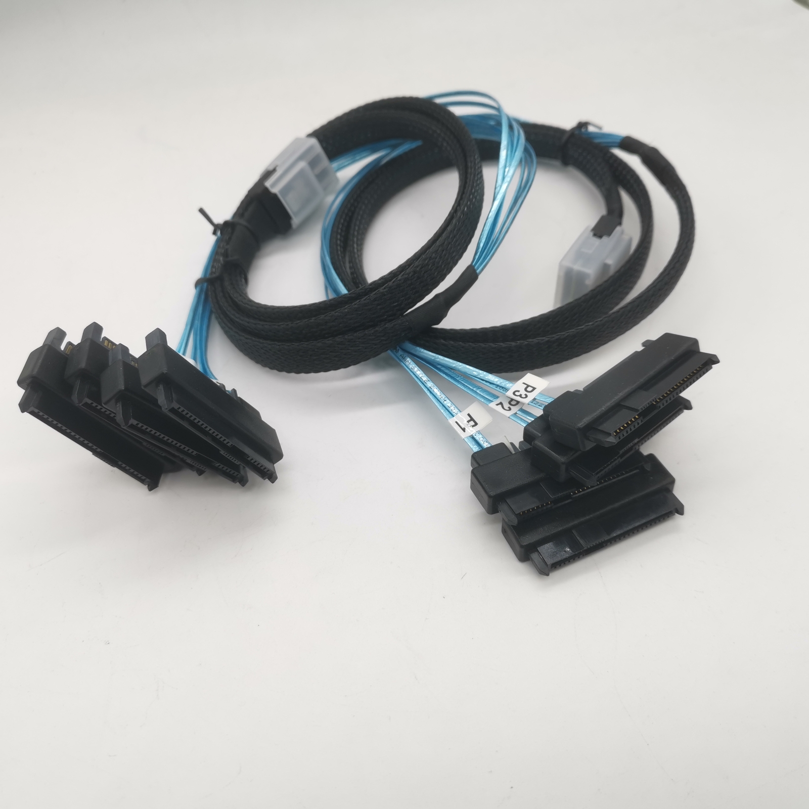2x Mini SAS 36P SFF-8087 to 4 SFF-8482 Connectors With SATA Power Cable 3FT -US