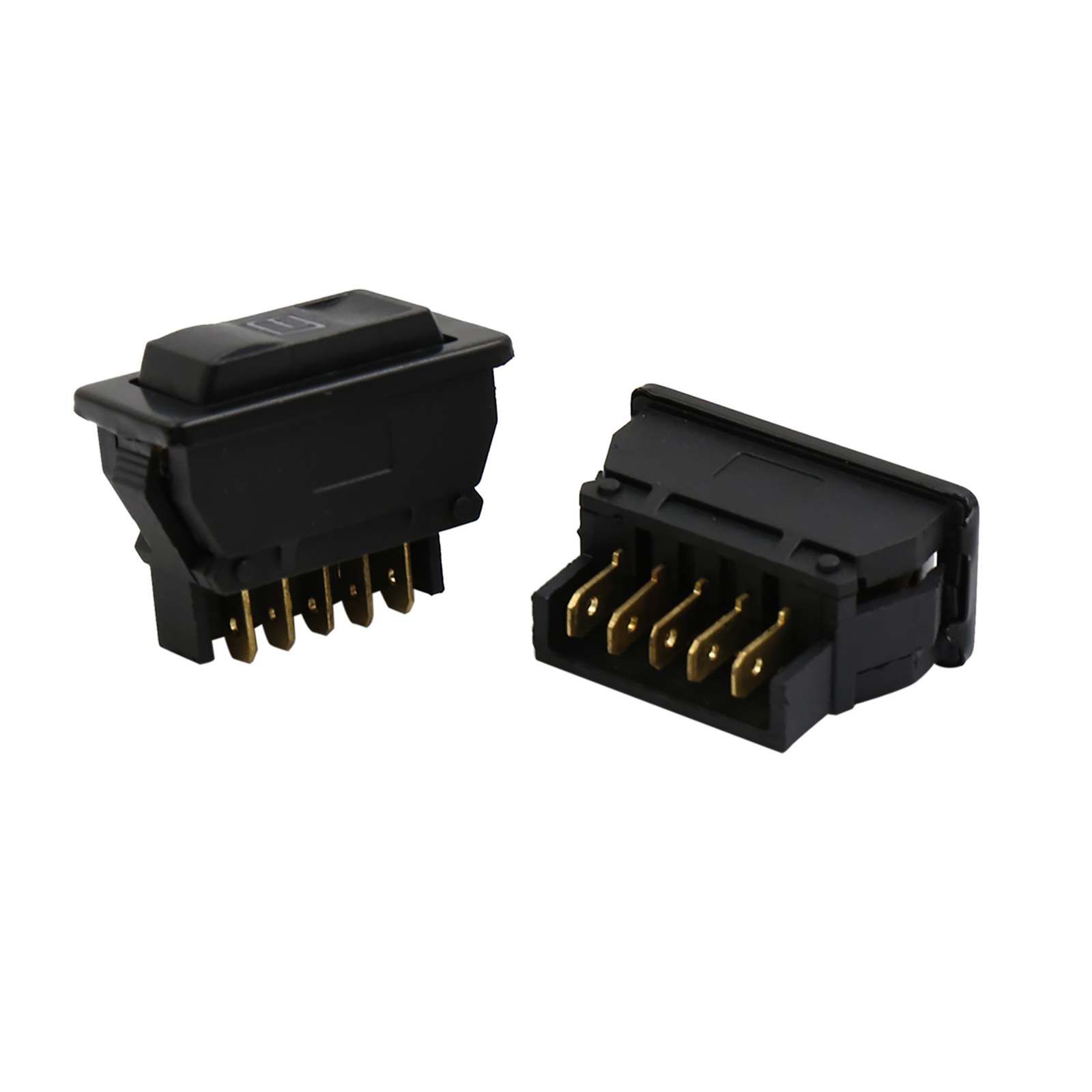 Universal Pack(2) 12V Car Power Window Switch with Wiring Harness Socket Adapter