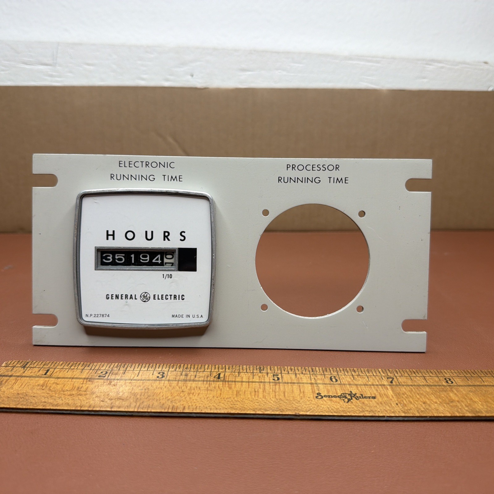 General Electric Running Time Hour Panel Meter