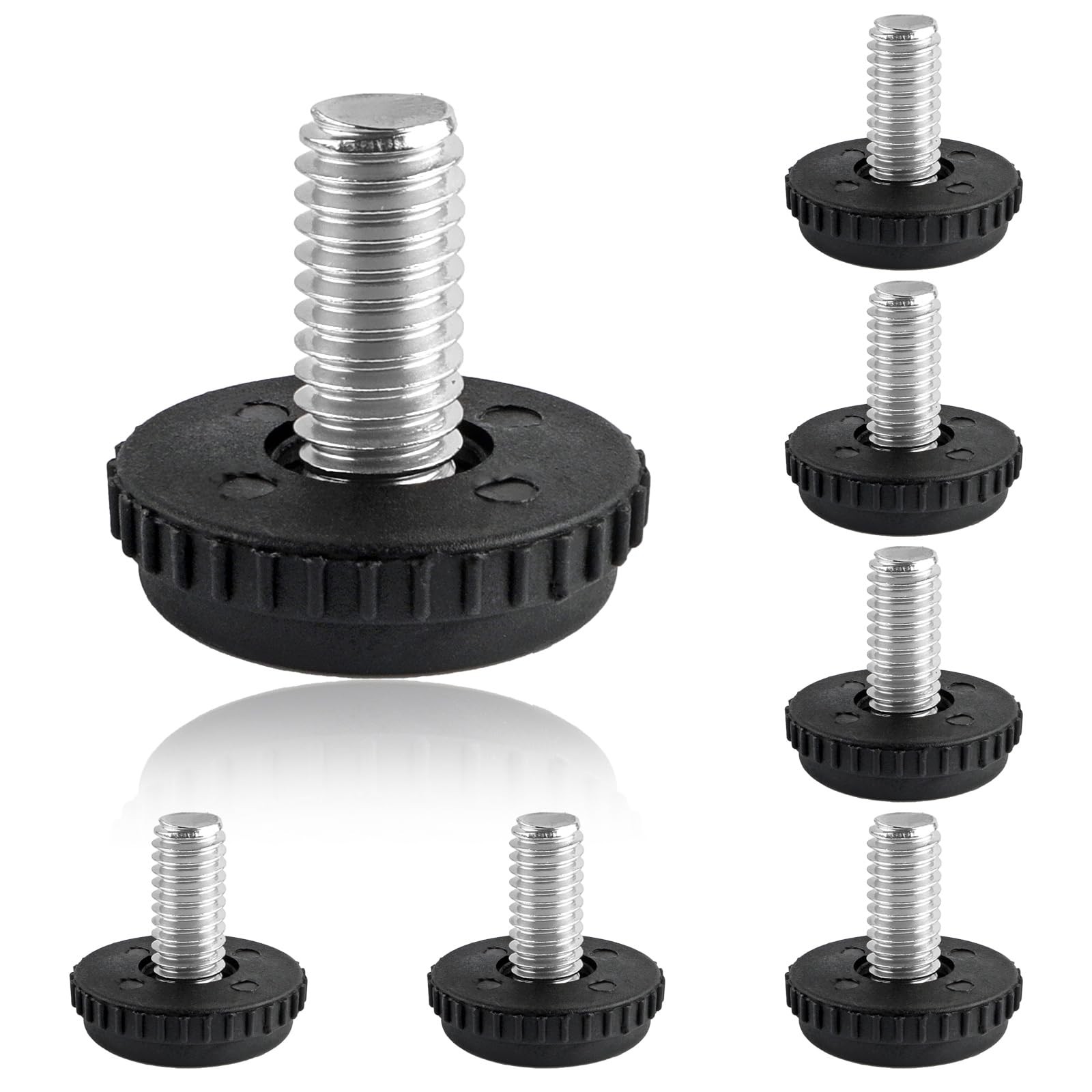 5/16"-18 Thread Levelers, 8 PCS Adjustable Furniture Feet, Screw in Leveling ...