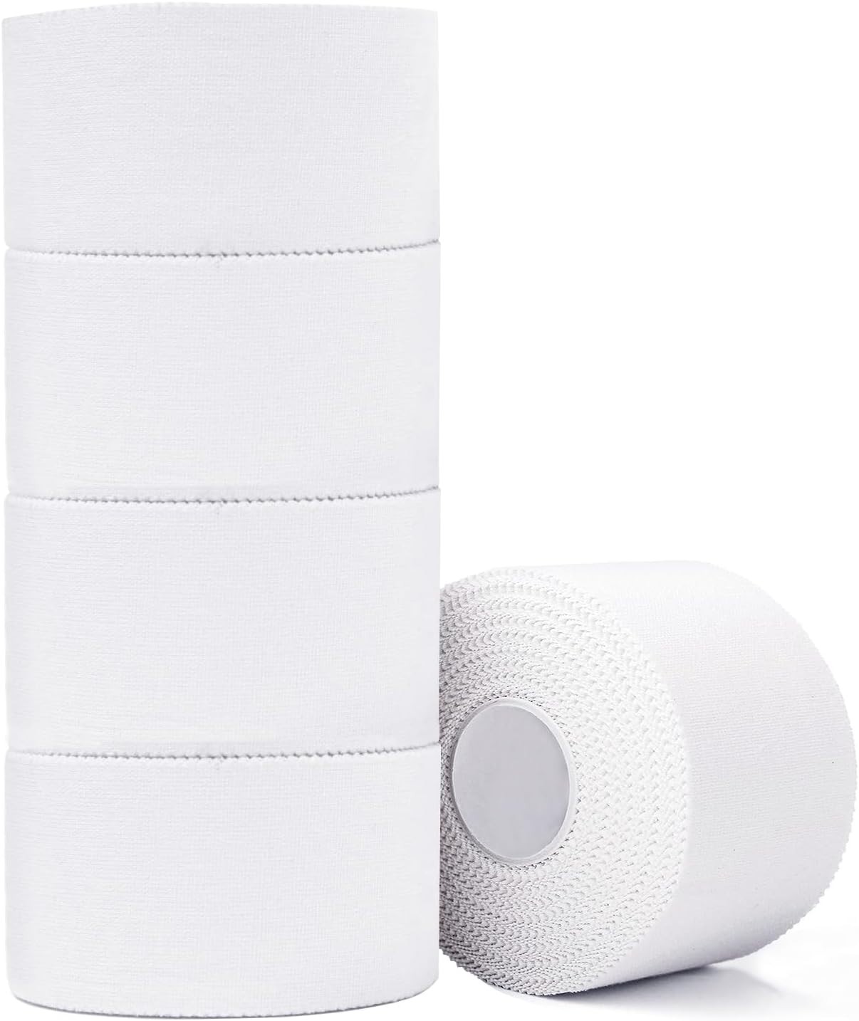 ADMITRY Athletic Tape,5 Pack White Sports Tape,Very Strong No Sticky Residue Wri