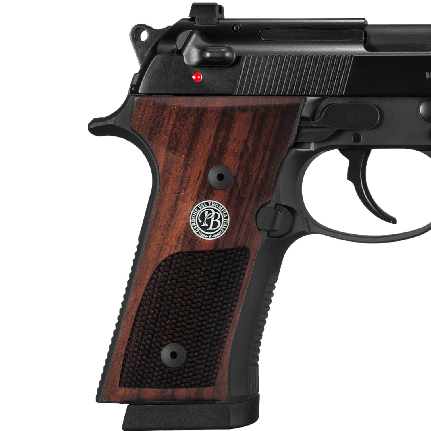 Beretta 92X Full Size Grips Turkish Walnut Wood Grip New SET Handmade Metal Logo