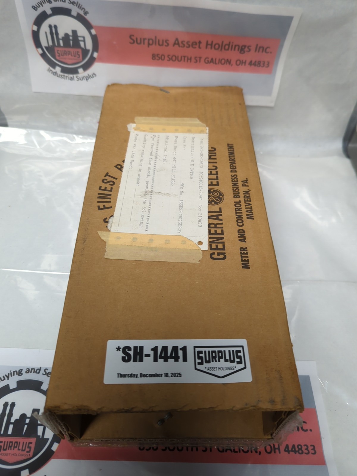 GE,SB9 BC302SUS2Y,TYPE SB9 CONTROL/SELECTOR SWITCH NOS