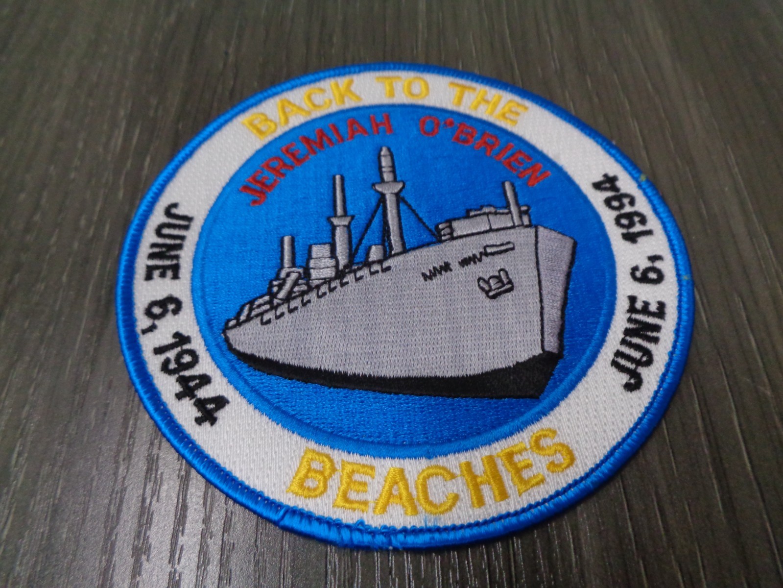 USS JEREMIAH O'BRIEN US Navy Ship JUNE 6 1944 WWII USN & Military CLOTHING PATCH