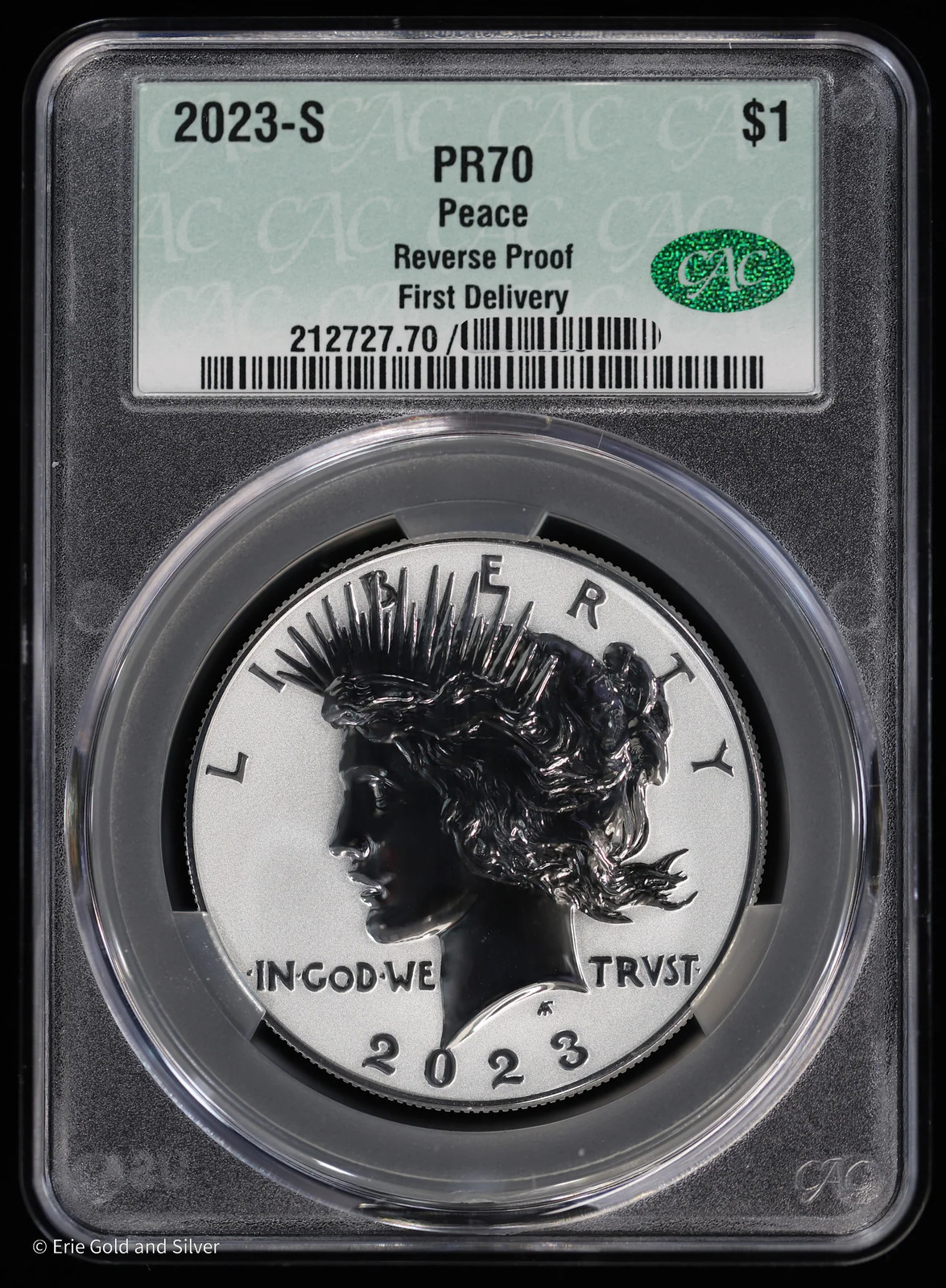 2023 S $1 Reverse Proof Silver Peace Dollar CAC PR 70| First Delivery