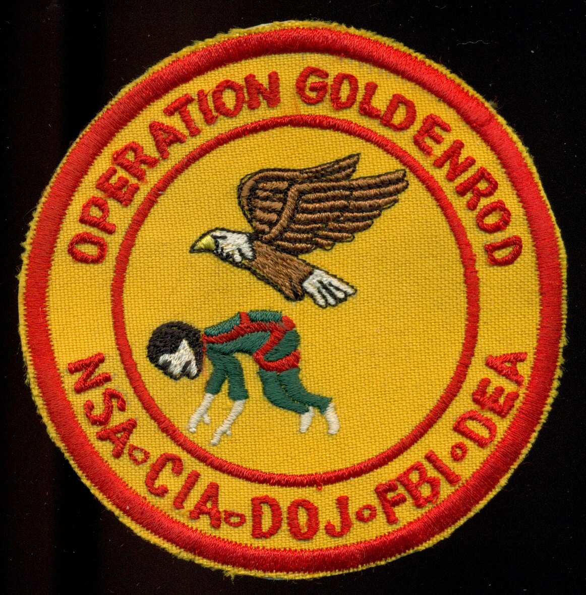 Operation Goldenrod NSA CIA DOJ FBI DEA Police Patch AA