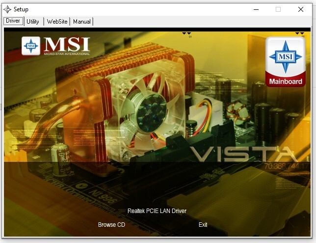 MSI DRIVERS & UTILITIES CDROM FOR VISTA