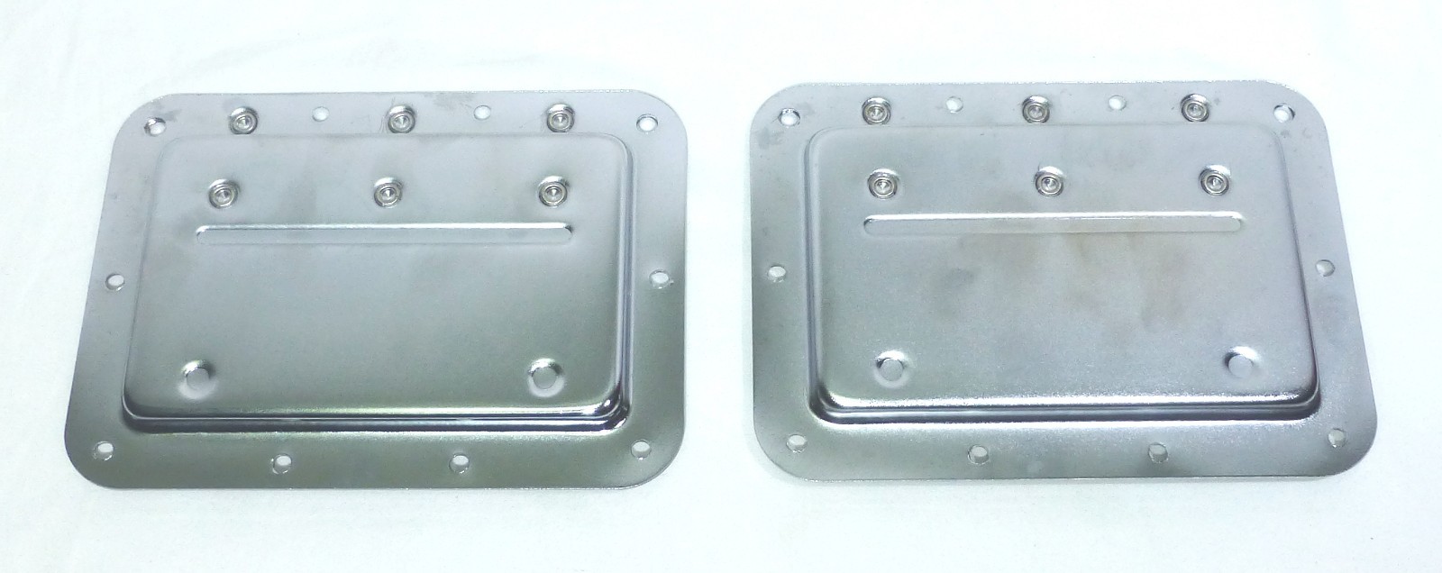 (2) Two Chrome Plated Spring-Loaded Recessed Handles For ATA Cases -Large