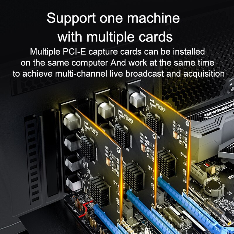 Acasis 4 SDI Input PCIe Capture Card 4 Channel 1080P 60FPS Broadcast Recorder