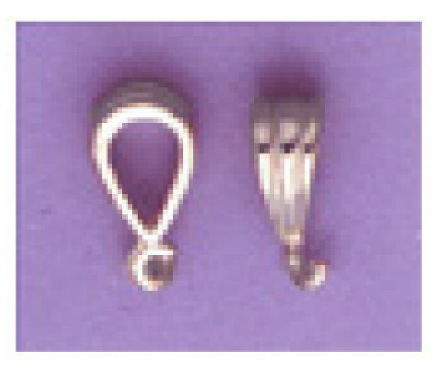 925 Sterling Silver Fancy Dangle Bail With Smaller Loop