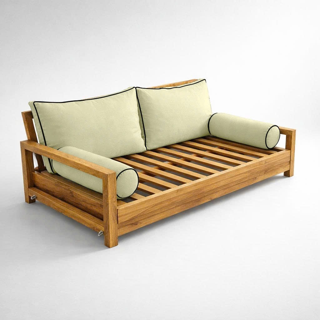 |COVER ONLY| STYLE 2 Crib Bolster Pillow Daybed Porch Swing Contrast Trim AD005