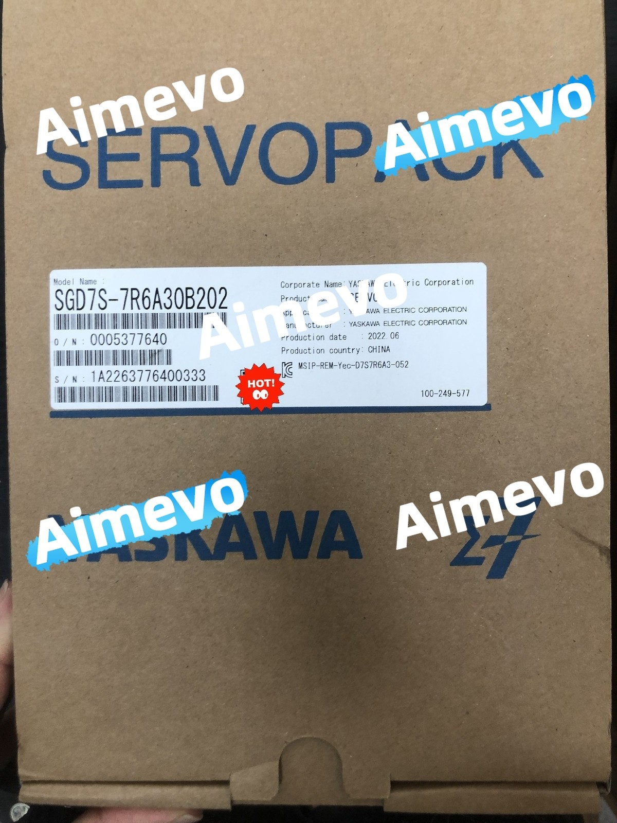 Yaskawa SGD7S-7R6A30B202 Servo Driver 1PC New SGD7S7R6A30B202