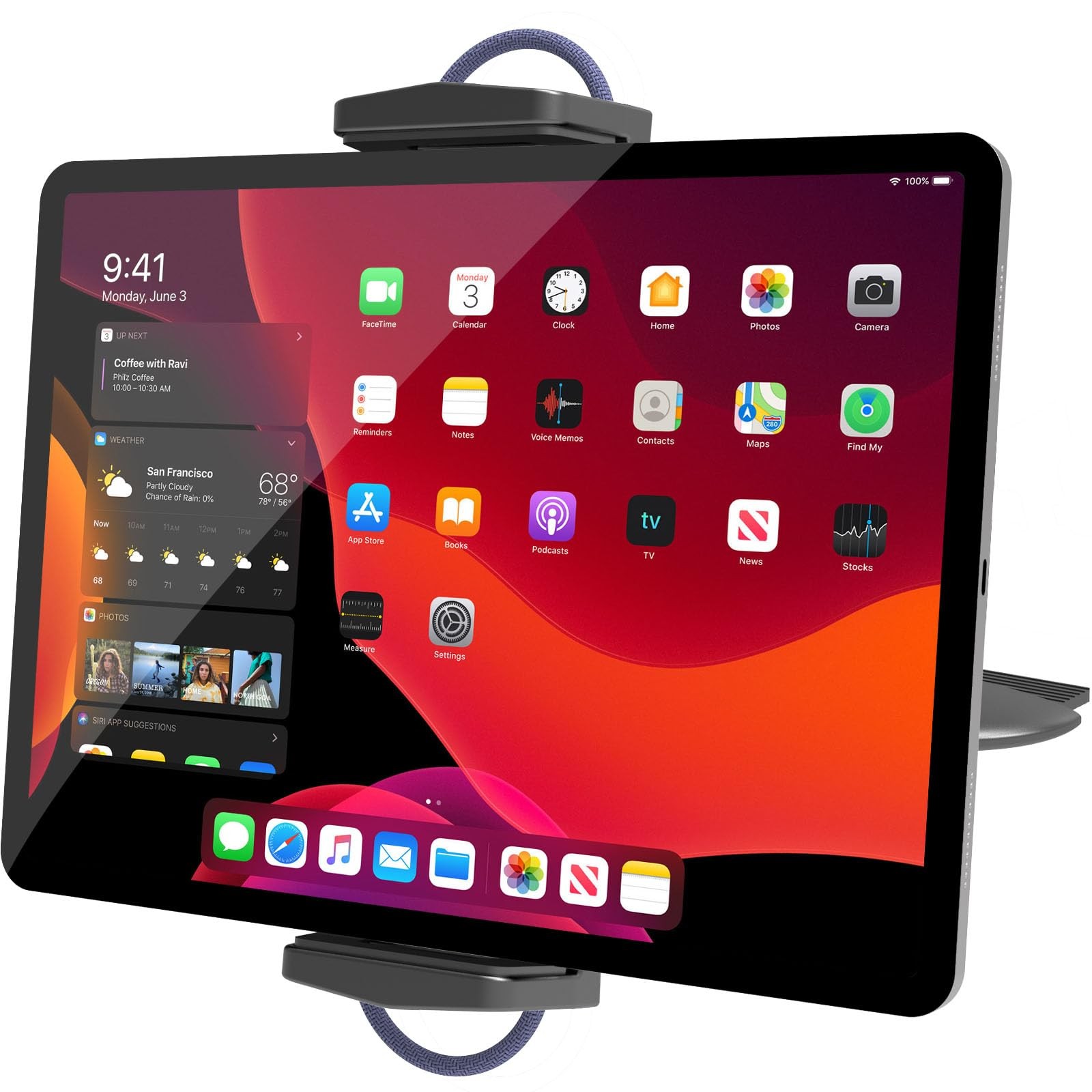 APPS2Car for Sturdy iPad Holder Car CD Slot Tablet Mount, 2-in-1 Black