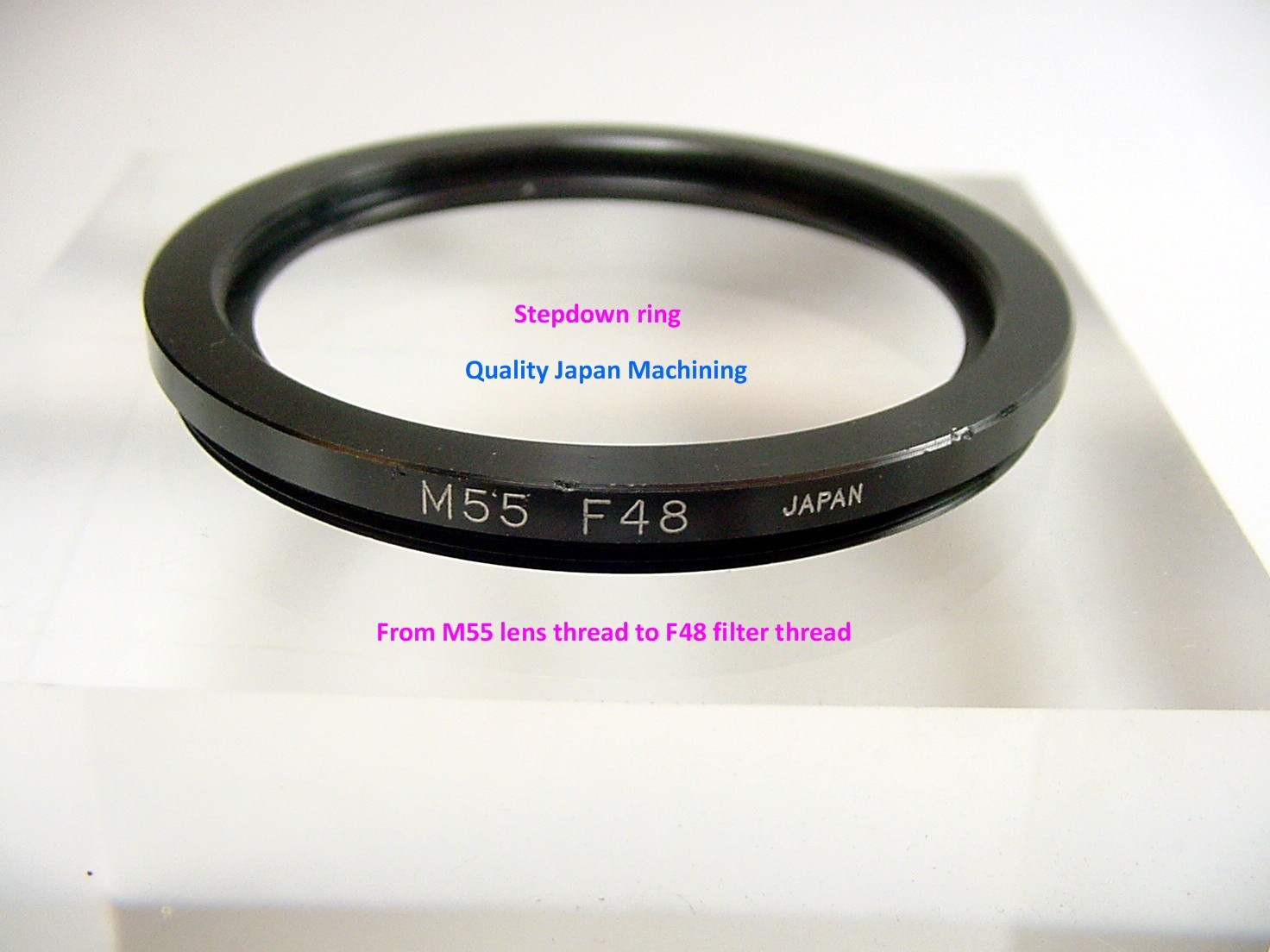 55-48mm Step-down Adapter Ring | Metal | Japan | No box | Tested | New | $9.95 |