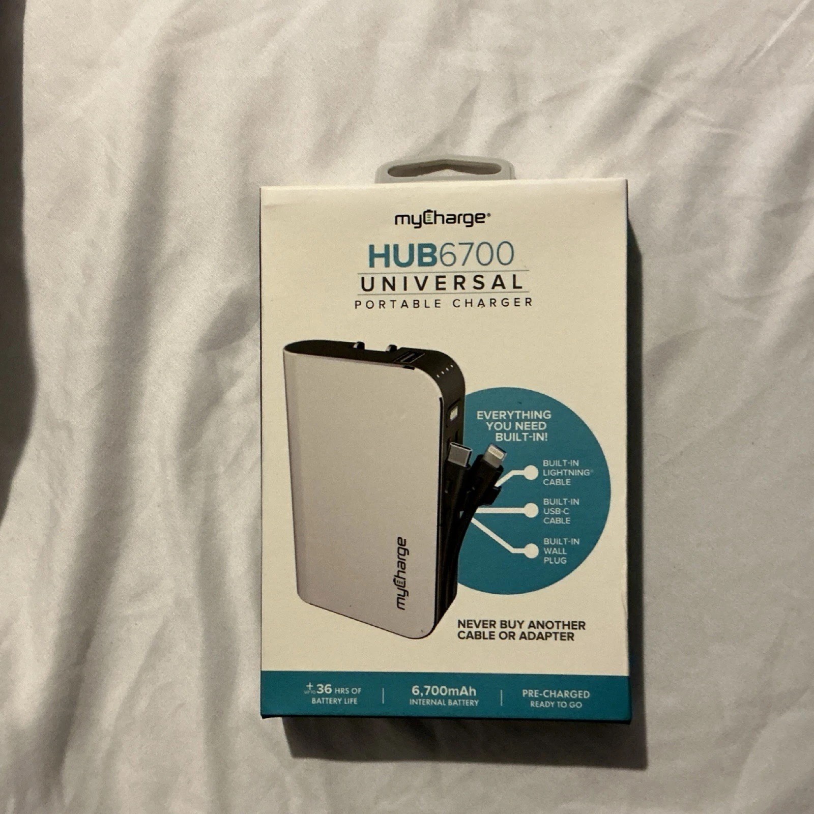 myCharge HUB6700 Universal Portable Charger Fast Charge Dual USB Anodized