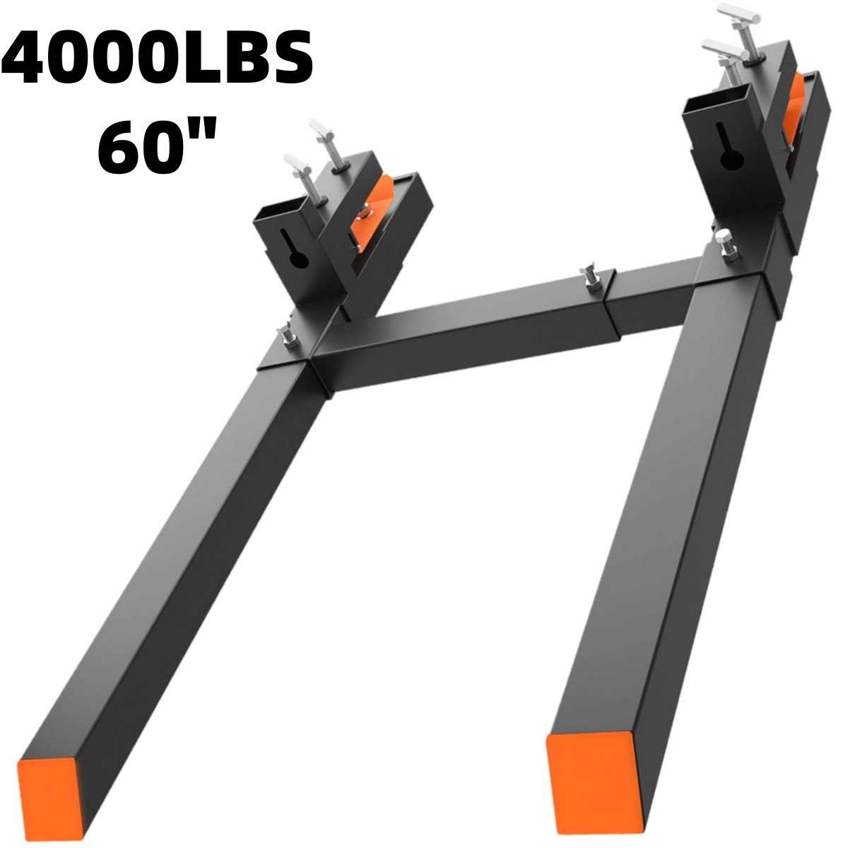 60" 4000LBS Clamp Pallet Forks Tractor Bucket Forks for Loader Bucket Skid Steer