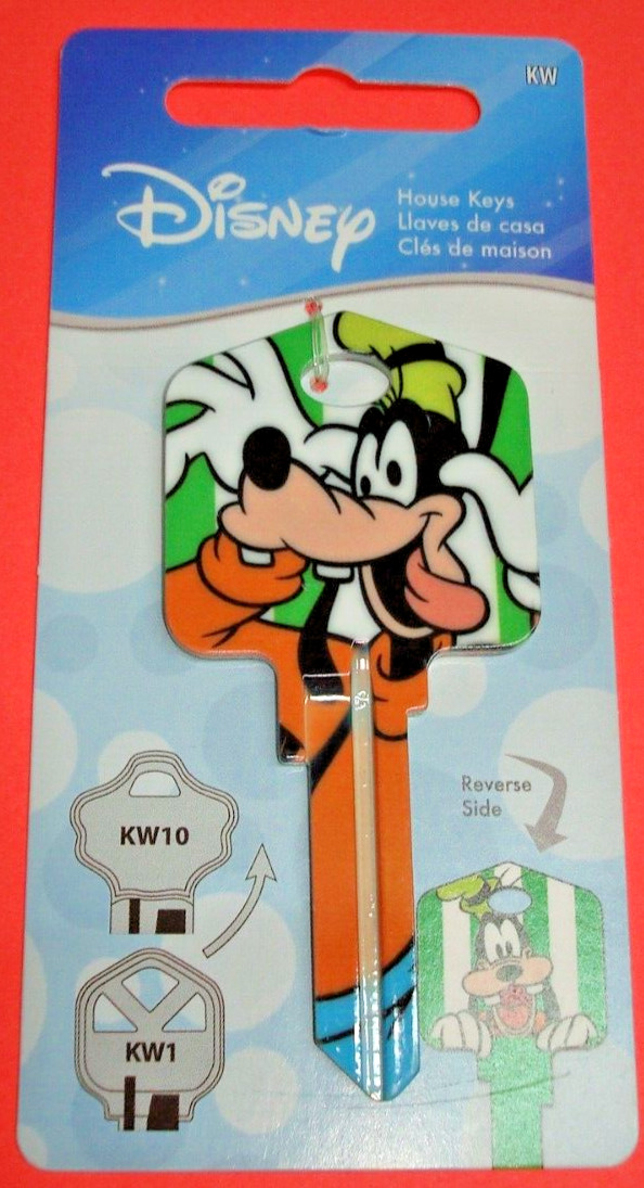 Brand NEW GOOFY DISNEY KEYBLANK KW1/KW10 UNCUT FOR KWIKSET LOCK