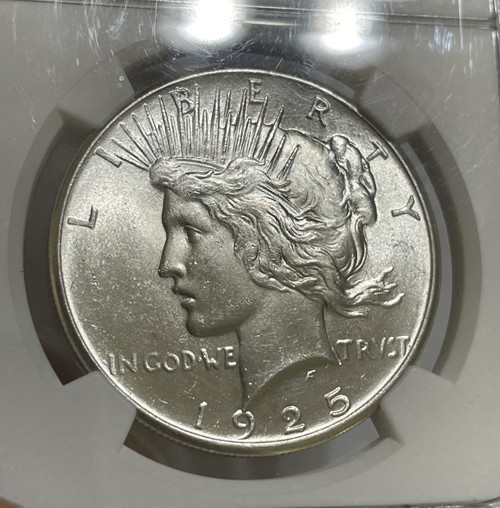 U.S. - 1925 Large Silver Peace Dollar (NGC MS 63) - Nice