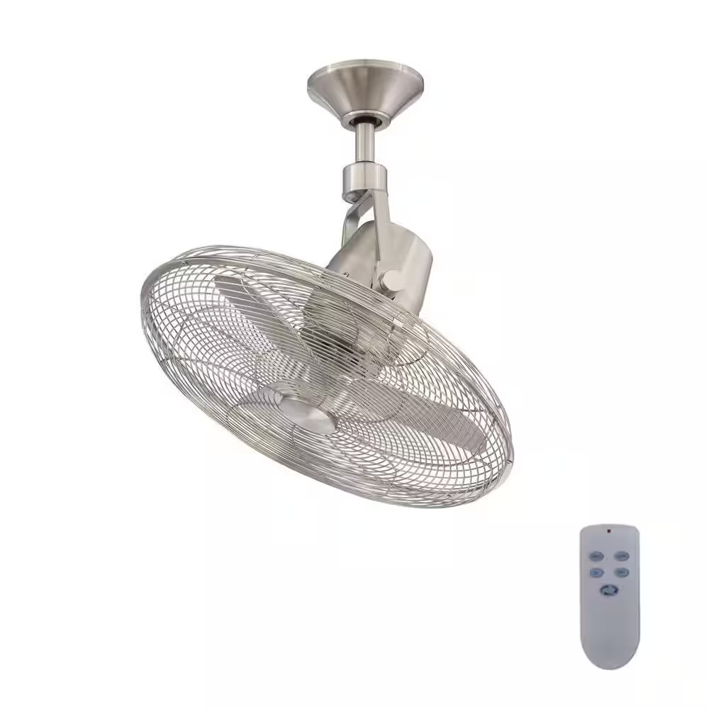 Bentley III 22 In. Indoor/Outdoor Brushed Nickel Oscillating Ceiling Fan with Re