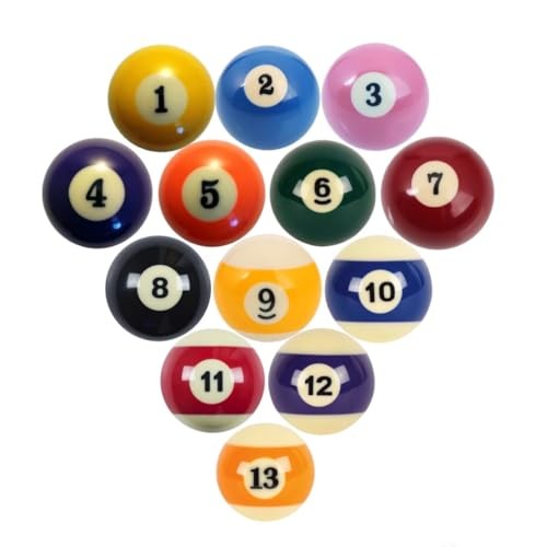 Replacement Billiards Ball Set, 1-1/2" Mini Size, 1.5 Inch, Replacement 12