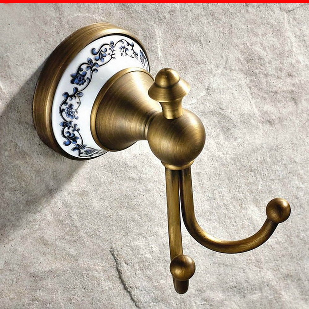 Antique Brass Ceramic Bathroom Accessories Set Bath Hardware Towel Bar szh134