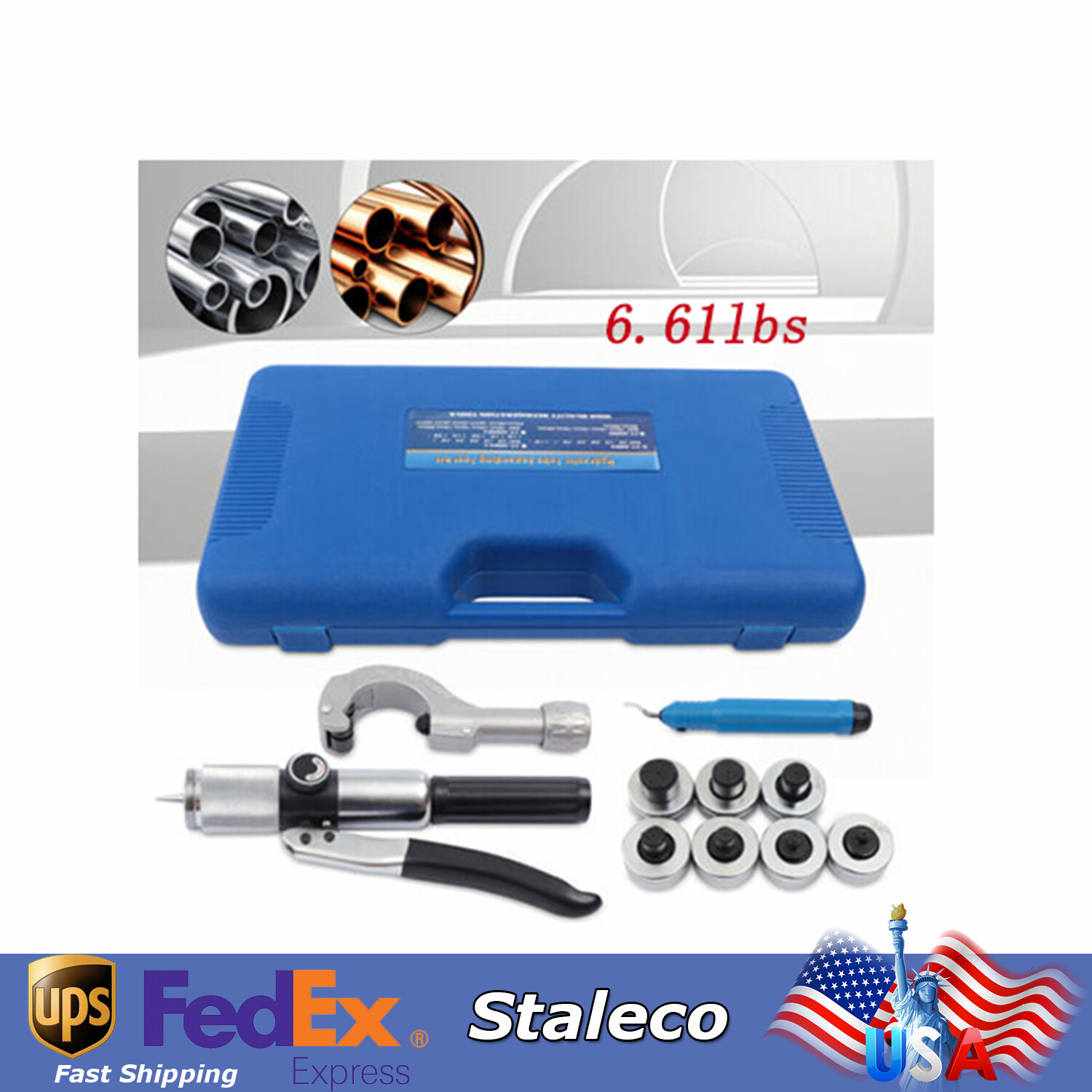 HVAC Hydraulic Swaging Tool Kit Fit Copper Tubing Expanding Copper Tube Expander