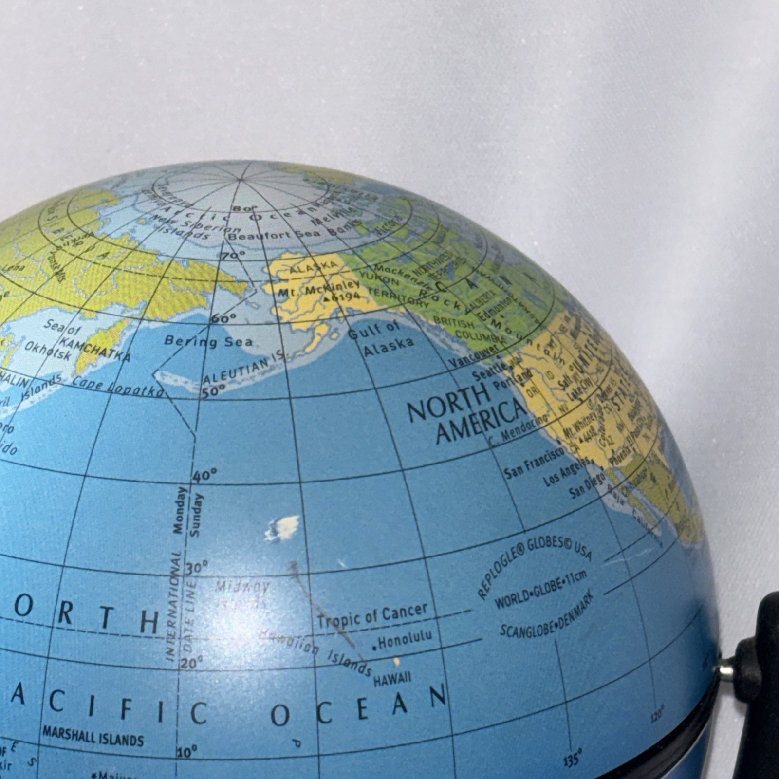 Desktop Rotating Replogle World Globe 6” x 4" Dual Direction Spin