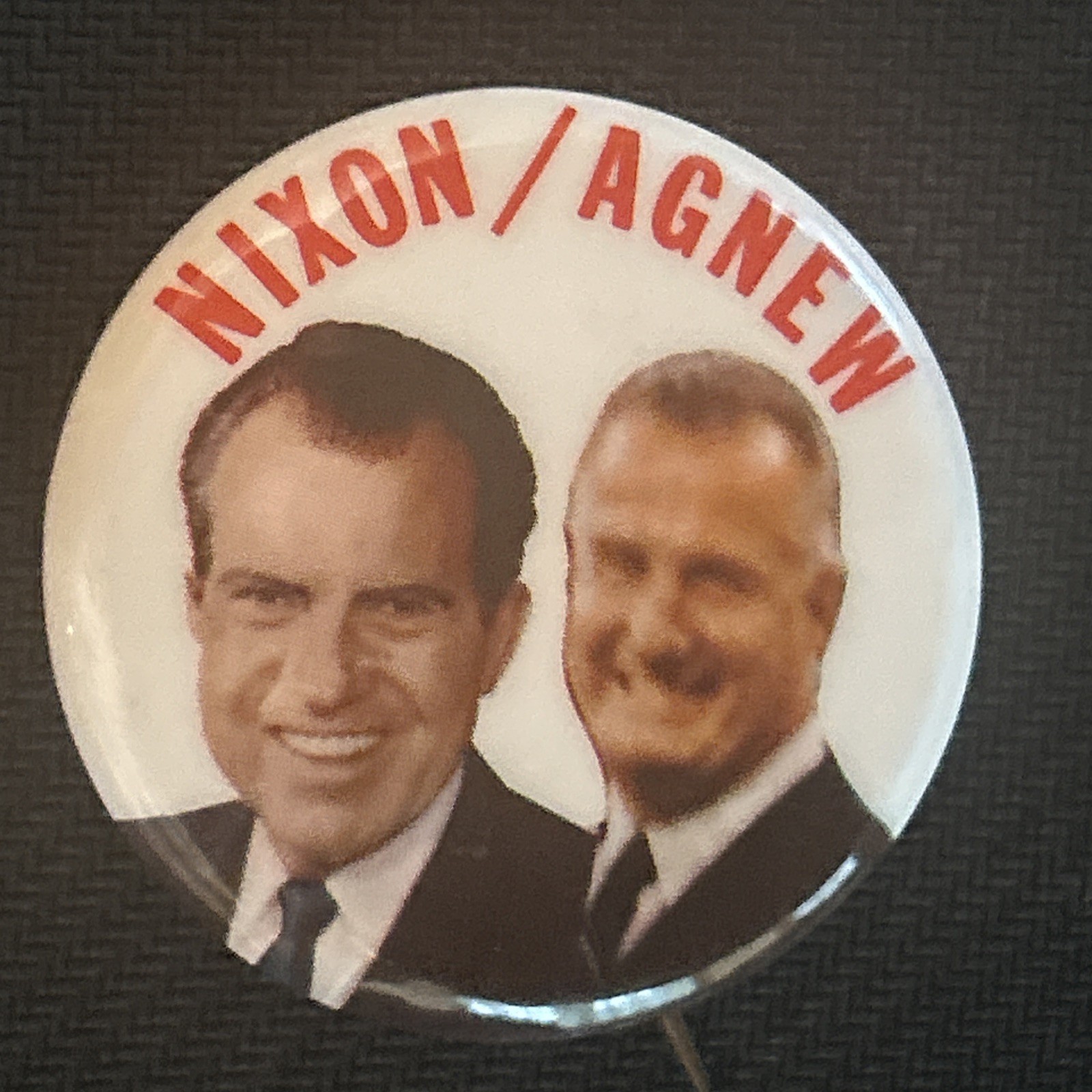 Nixon / Agnew colorful jugate  1 3/4” pinback button pin