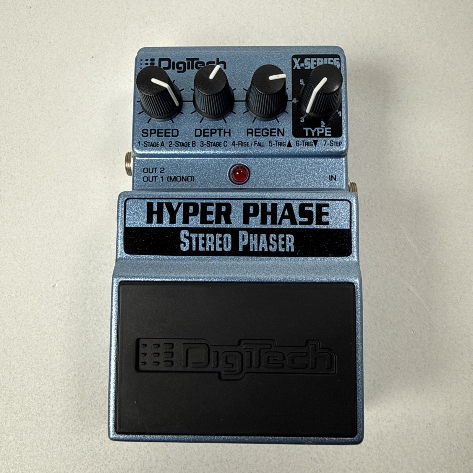DigiTech X-Series Hyper Phase Stereo Phaser Guitar Pedal Working -Adhesive READ