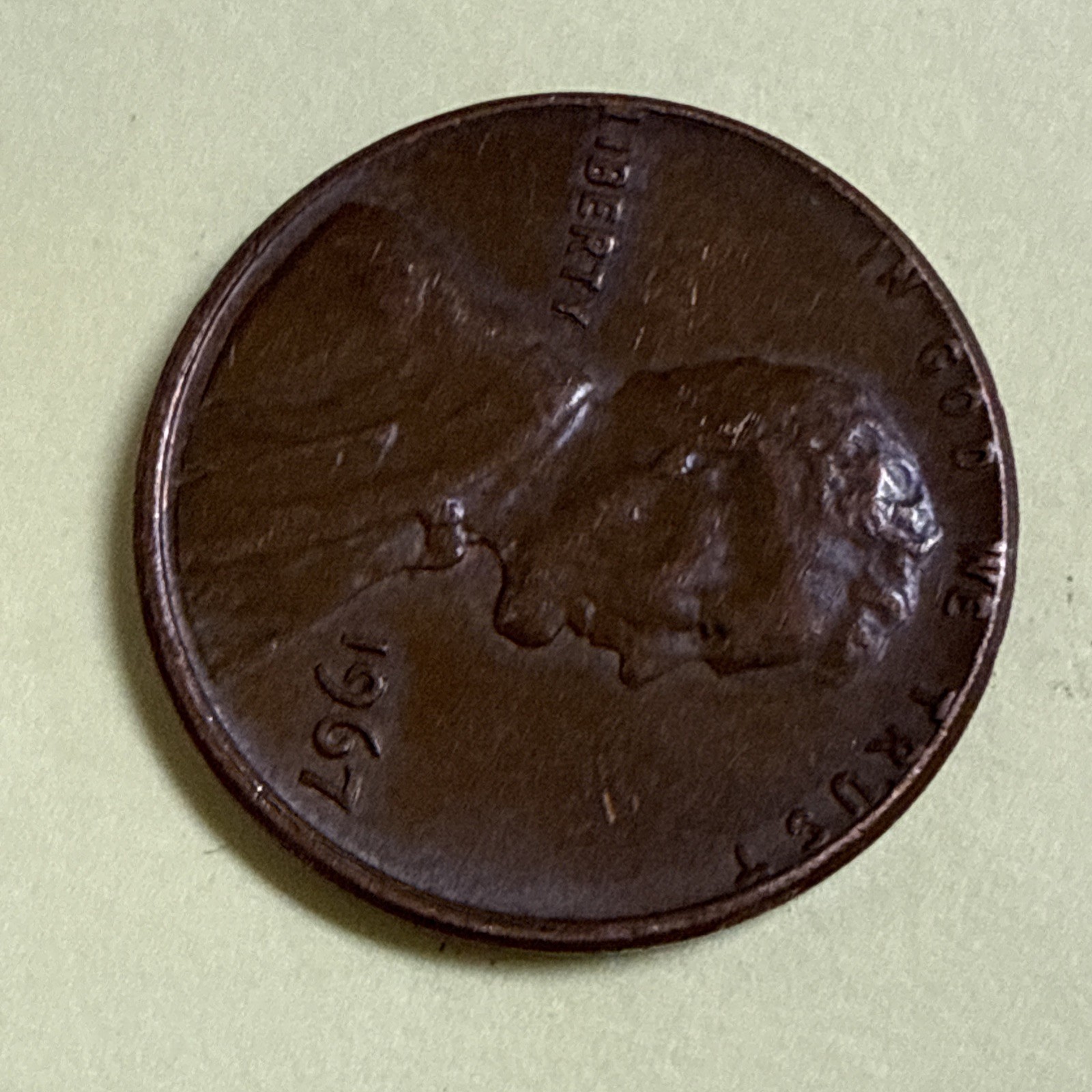 1967 lincoln penny no mint mark Mint Condition