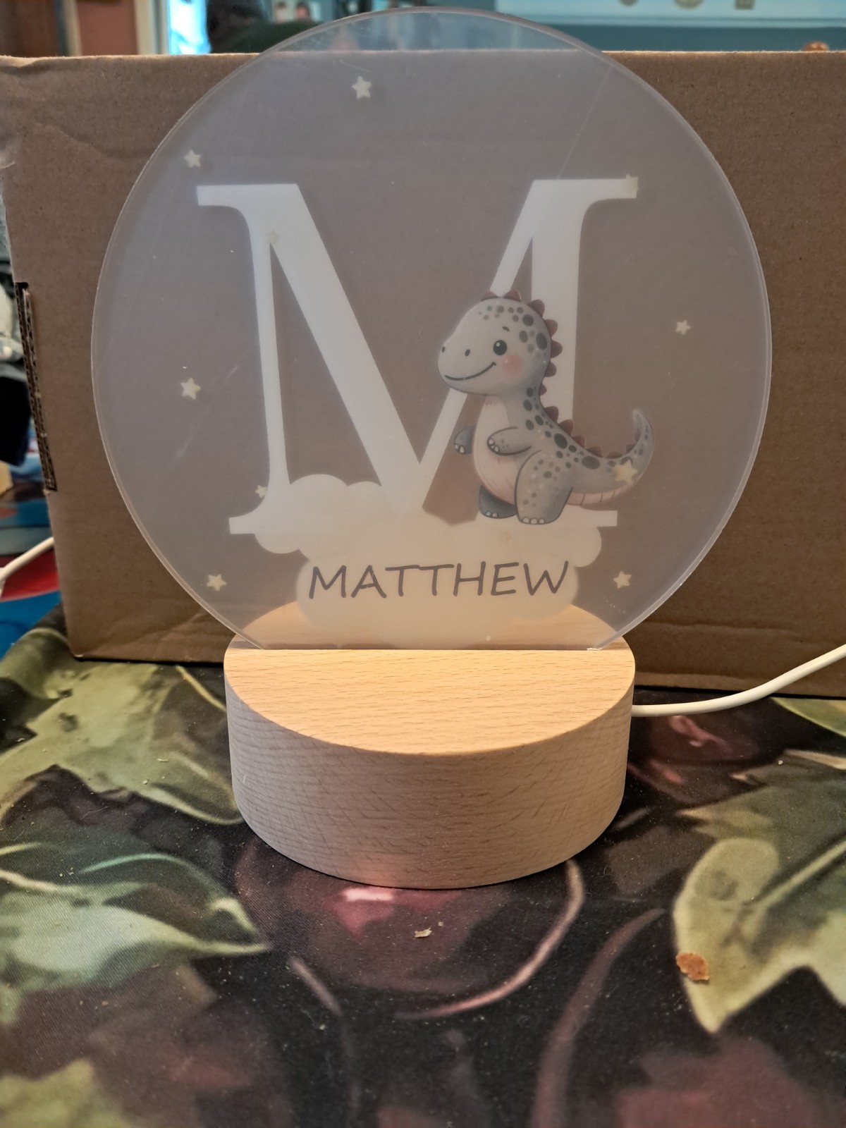 Night Light Matthew With A DINOSAUR TURN IT OFF