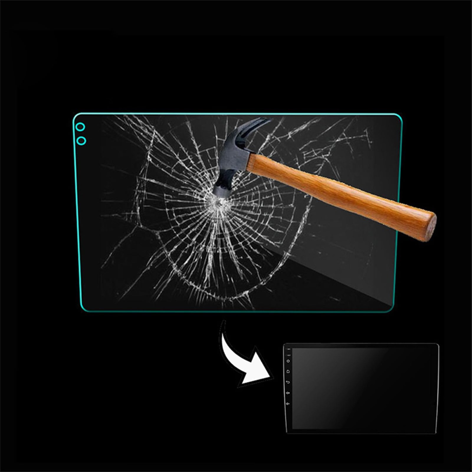 Buachois Screen Protector Foils9Inch Car Navigation Touchscreen Protector