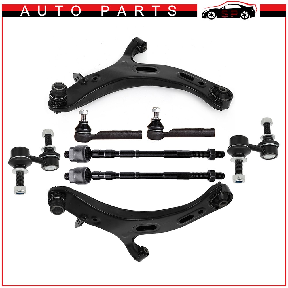 Set(8) Front Control Arm Ball Joint TieRod Sway Bar For 2010-2014 Subaru Outback
