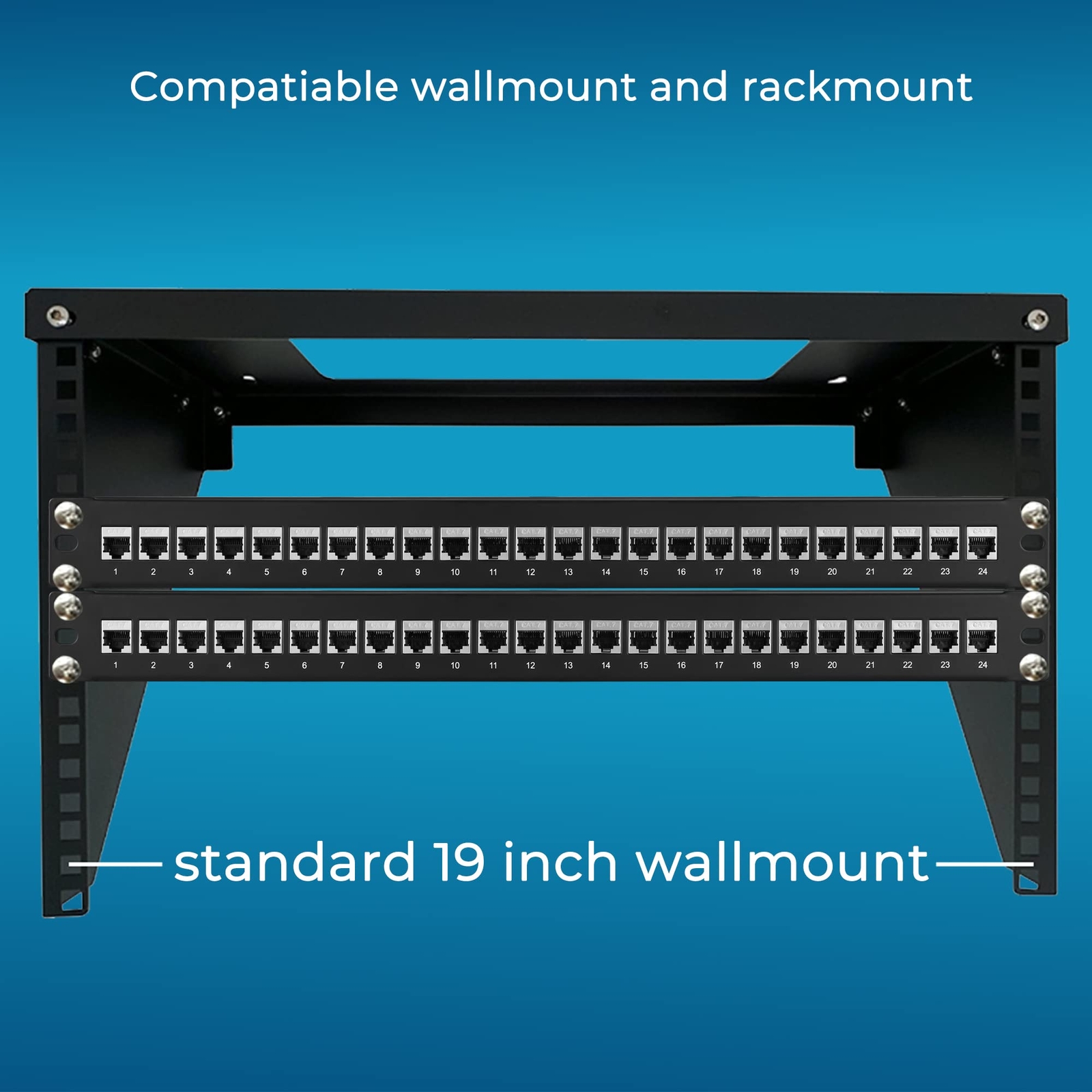 Patch Panel 24 Port Cat7 With Inline Keystone 10g Support Coupler Patch Panel St