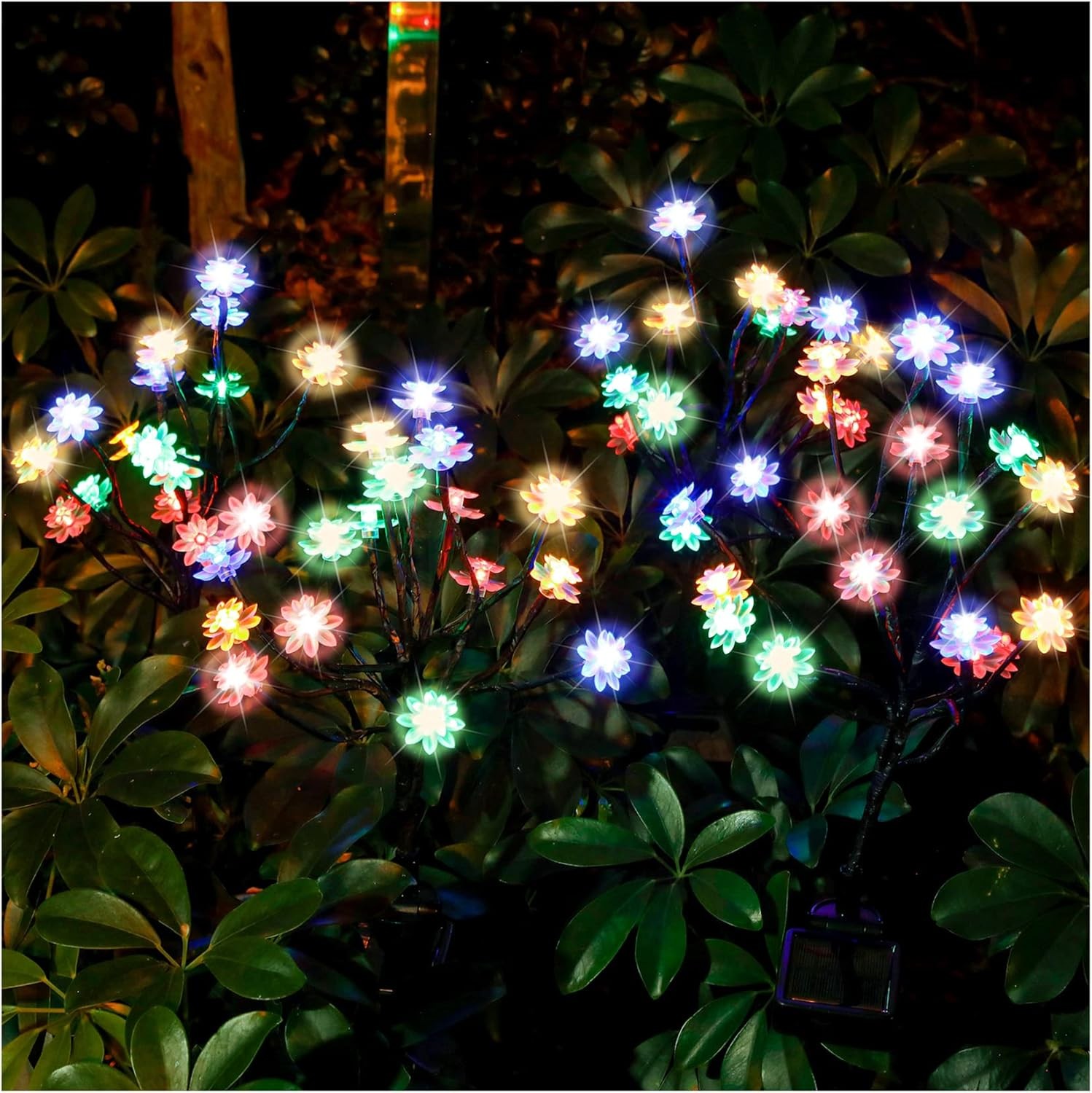 2-6Pack Solar Cherry Blossom Lights 16LED Waterproof Fairy Lamps Christmas Decor