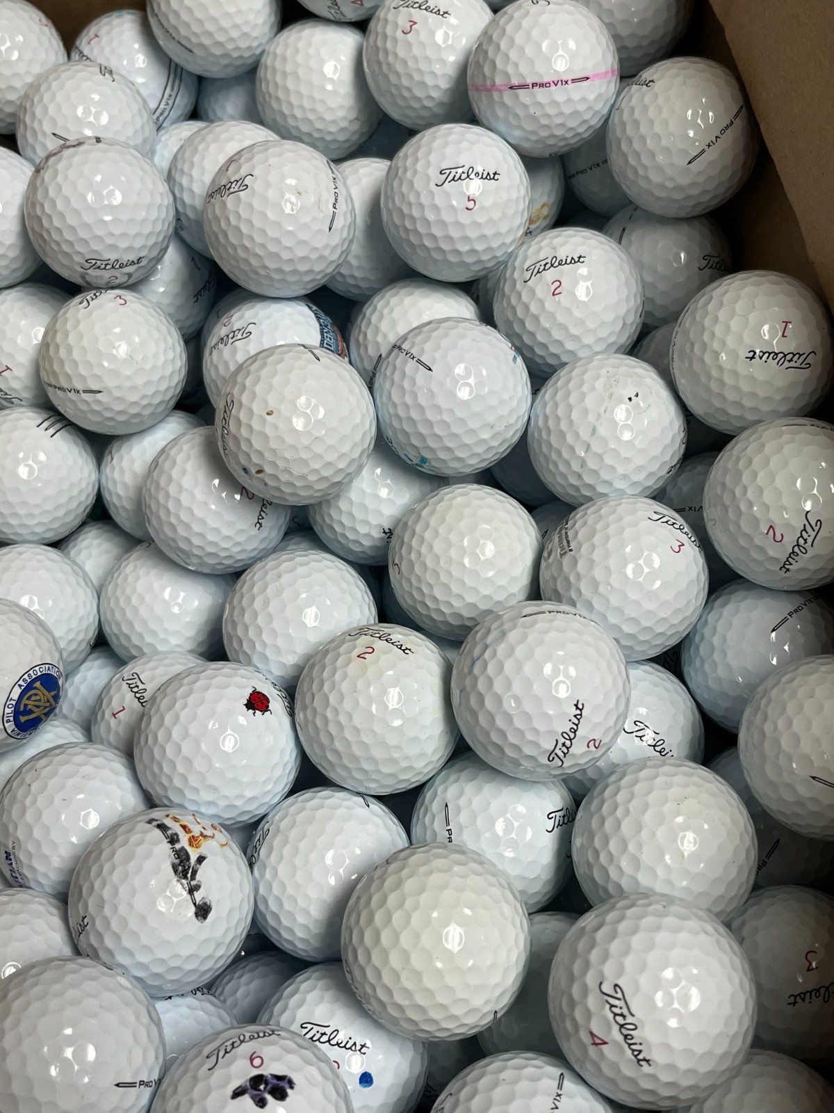 Titleist Pro V1x,  2023/2024 , AAA , 60 Used Golf Balls,  3A, FREE SHIPPING.