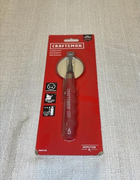 New Craftsman 2" Telescoping Inspection Mirror 6.5-27" Reach (Red CMMT14116)