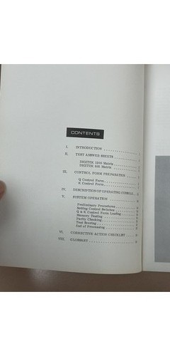 Digitek 100 Basic System Operator Manual - Optical Scanning Corp 1967 - OCR