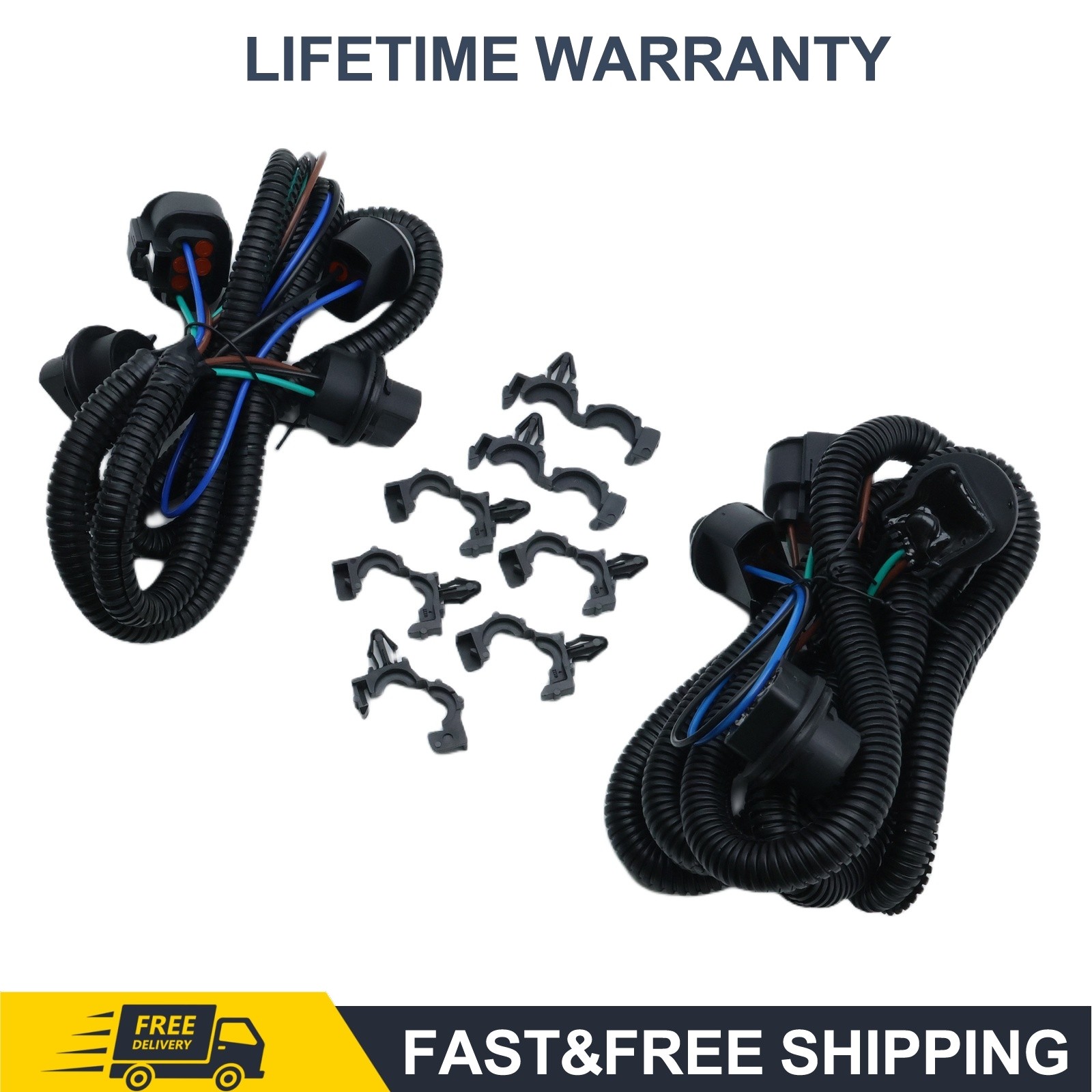 Fits for Silverado 2014-2015 2x Tail Light Socket Harness Left Right Replacement