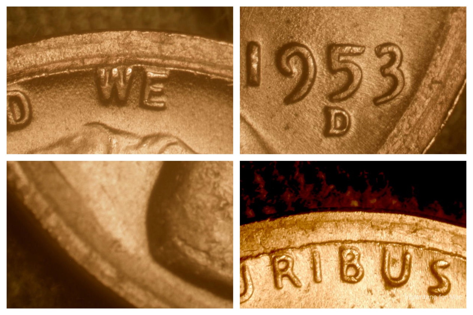 1953-D  Very Nice Misaligned Die Error  Gem+ BU Uncirculated Red Lincoln Cent