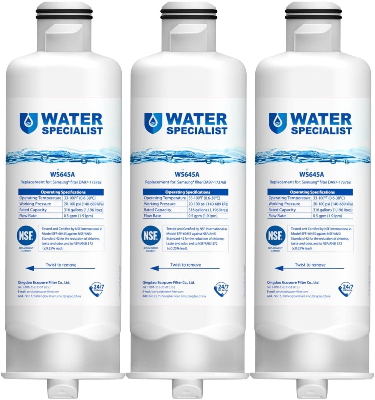 Waterspecialist WS645A Replacement for Samsung® HAF-QIN/EXP HAF-QIN 3 Pack